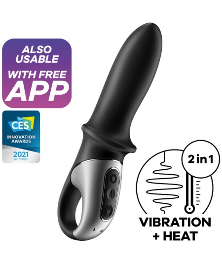 SATISFYER HOT PASSION VIBRADOR ANAL APP - NEGRO