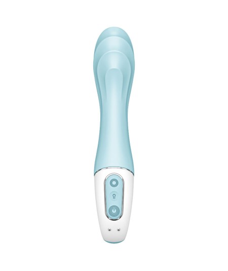 SATISFYER AIR PUMP VIBRATOR 5+ VIBRADOR PUNTO G INFLABLE APP - AZUL