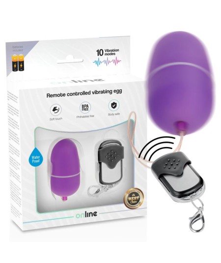 ONLINE HUEVO VIBRADOR CONTROL REMOTO M - LILA