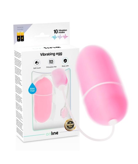 ONLINE HUEVO VIBRADOR WATERPROOF - ROSA