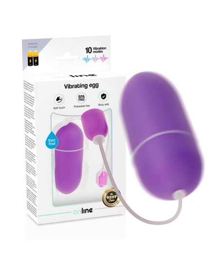 ONLINE HUEVO VIBRADOR WATERPROOF - LILA