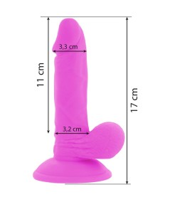 DIVERSIA DILDO FLEXIBLE CON VIBRACION 17 CM - LILA