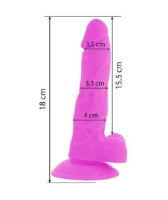 DIVERSIA DILDO FLEXIBLE CON VIBRACIÓN 18 CM - LILA