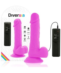 DIVERSIA DILDO FLEXIBLE CON VIBRACION 20.5 CM - LILA