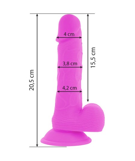 DIVERSIA DILDO FLEXIBLE CON VIBRACION 20.5 CM - LILA