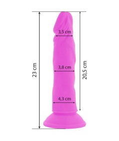 DIVERSIA DILDO FLEXIBLE CON VIBRACION 23 CM - LILA