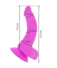 DIVERSIA DILDO FLEXIBLE CON VIBRACION 21.5 CM - LILA