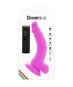 DIVERSIA DILDO FLEXIBLE CON VIBRACION 21.5 CM - LILA