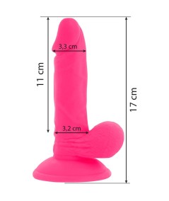 DIVERSIA DILDO FLEXIBLE CON VIBRACION 17 CM - ROSA