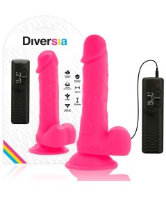 DIVERSIA DILDO FLEXIBLE CON VIBRACION 20.5 CM - ROSA