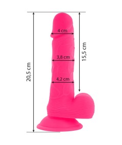 DIVERSIA DILDO FLEXIBLE CON VIBRACION 20.5 CM - ROSA