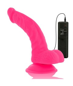 DIVERSIA DILDO FLEXIBLE CON VIBRACION 21.5 CM - ROSA