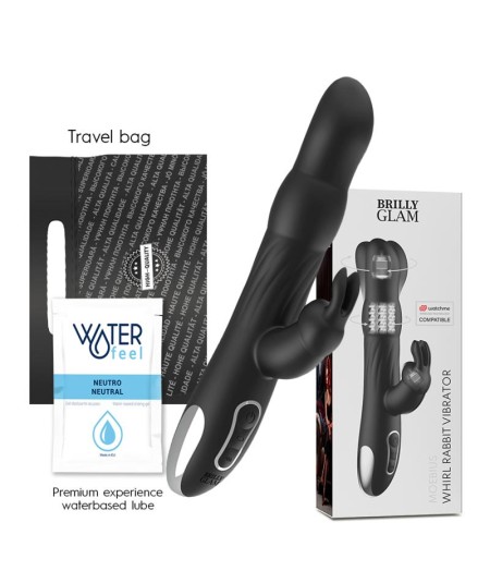 BRILLY GLAM MOEBIUS RABBIT VIBRATOR & ROTATOR COMPATIBLE CON WATCHME WIRELESS TECHNOLOGY