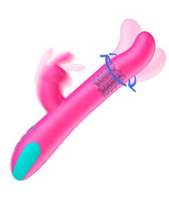 HAPPY LOKY - PLUTO RABBIT VIBRATOR & ROTATOR COMPATIBLE CON WATCHME WIRELESS TECHNOLOGY