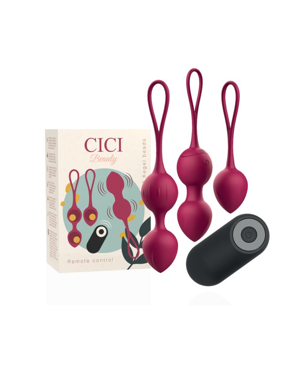 CICI BEAUTY- PREMIUM SILICONE 3 VIBRATING KEGEL BEADS REMOTE CONTROL