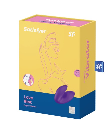 SATISFYER LOVE RIOT VIBRADOR DEDAL - MORADO