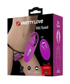 PRETTY LOVE WILD RABBIT ESTIMULADOR PARA BRAGUITA CON CONTROL REMOTO - LILA