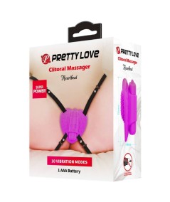 PRETTY LOVE - MASAJEADOR DE CLITORIS HEARTBEAT 10 MODOS DE VIBRACION MORADO