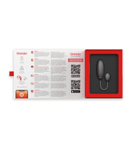 ONINDER - DENVER HUEVO VIBRADOR NEGRO 7 X 2.7 CM FREE APP