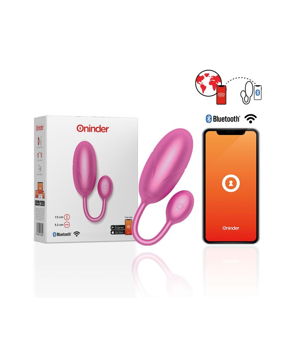 ONINDER - TOKYO HUEVO VIBRADOR ROSA 7.5 X 3.2 CM FREE APP