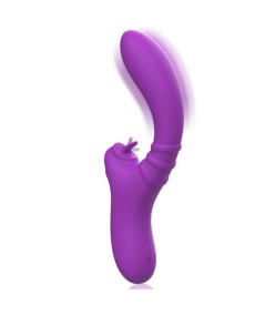 INTENSE - HARRY VIBRADOR FLEXIBLE CON LENGUA MORADO