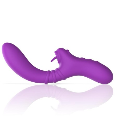 INTENSE - HARRY VIBRADOR FLEXIBLE CON LENGUA MORADO