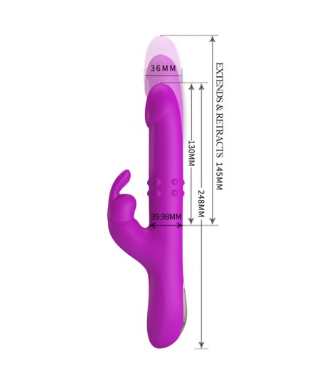 PRETTY LOVE - REESE VIBRADOR CON ROTACIÓN MORADO