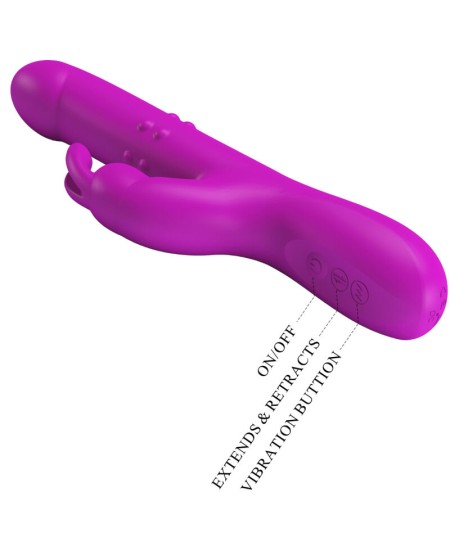 PRETTY LOVE - REESE VIBRADOR CON ROTACIÓN MORADO