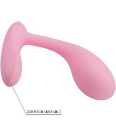 PRETTY LOVE - BAIRD G-SPOT 12 VIBRACIONES RECARGABLE ROSA APP