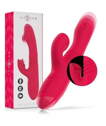 INTENSE - DUA VIBRADOR MULTIFUNCIÓN RECARGABLE UP & DOWN CON LENGUA ROJO