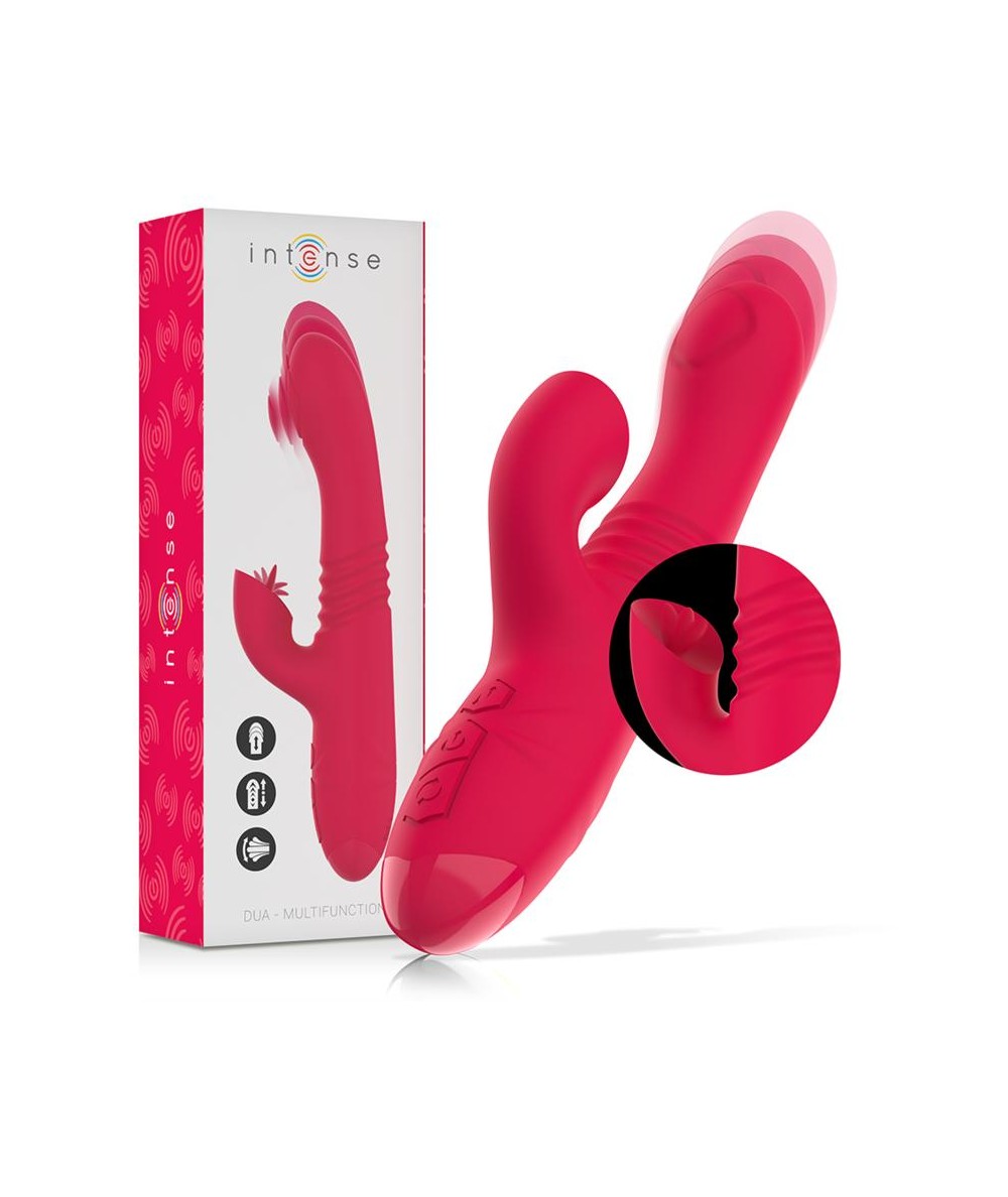 INTENSE - DUA VIBRADOR MULTIFUNCIÓN RECARGABLE UP & DOWN CON LENGUA ROJO