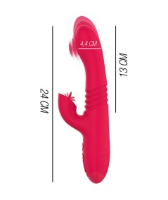 INTENSE - DUA VIBRADOR MULTIFUNCIÓN RECARGABLE UP & DOWN CON LENGUA ROJO