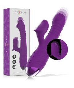 INTENSE - IGGY VIBRADOR MULTIFUNCIÓN RECARGABLE UP & DOWN CON ESTIMULADOR DE CLITORIS MORADO