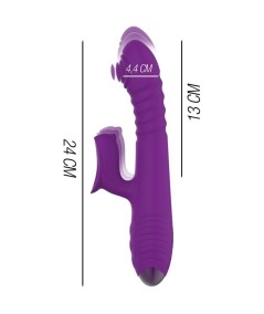 INTENSE - IGGY VIBRADOR MULTIFUNCIÓN RECARGABLE UP & DOWN CON ESTIMULADOR DE CLITORIS MORADO