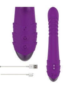 INTENSE - IGGY VIBRADOR MULTIFUNCIÓN RECARGABLE UP & DOWN CON ESTIMULADOR DE CLITORIS MORADO