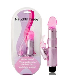 VIBRADOR C/ESTIMULADOR ROSA REGULABLE