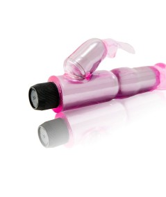 VIBRADOR C/ESTIMULADOR ROSA REGULABLE