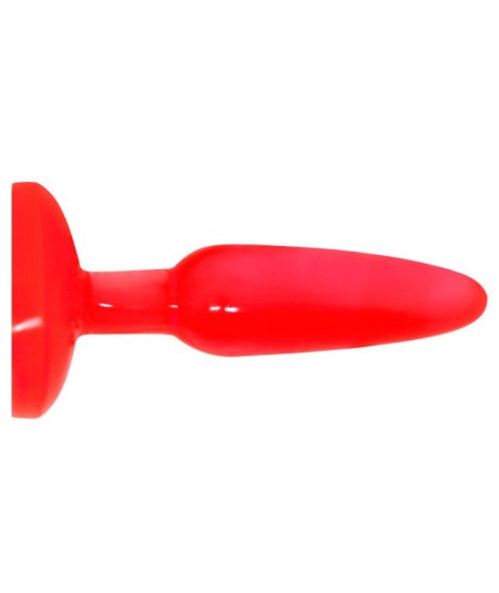 PLUG ANAL TACTO SUAVE ROJO 14.2