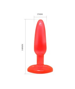 PLUG ANAL TACTO SUAVE ROJO 14.2