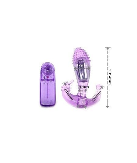 ESTIMULADOR  LILA VAGINAL Y ANAL CON VIBRACION