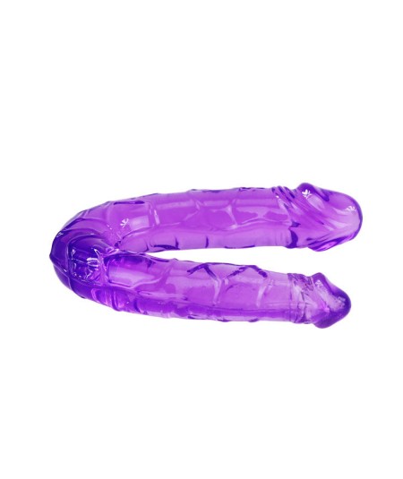 DILDO DOBLE EN GELATINA FLEXIBLE LILA