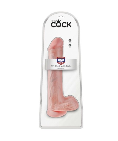 KING COCK PENE REALISTICO CON TESTICULOS 33 CM COLOR NATURAL