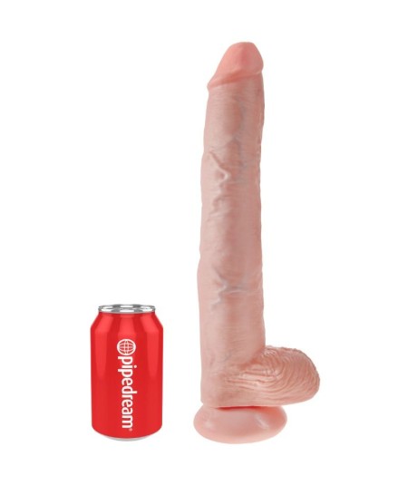 KING COCK PENE  CON TESTICULOS 35.6 CM COLOR NATURAL