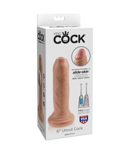 KING COCK DILDO REALISTICO UNCUT NATURAL 17 CM