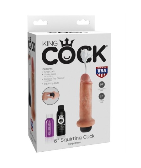 DILDO SQUIRTING 15.24 CM KING COCK