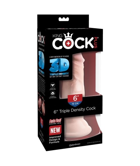 KINGCOCK DILDO TRIPLE DENSIDAD 15 CM