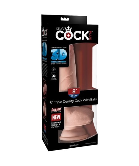 KINGCOCK DILDO TRIPLE DENSIDAD 18.4 CM