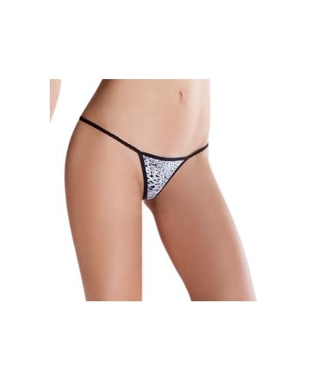 PASSION EROTIC LINE TANGA BLANCO TALLA UNICA ESTAMPADO ANIMAL