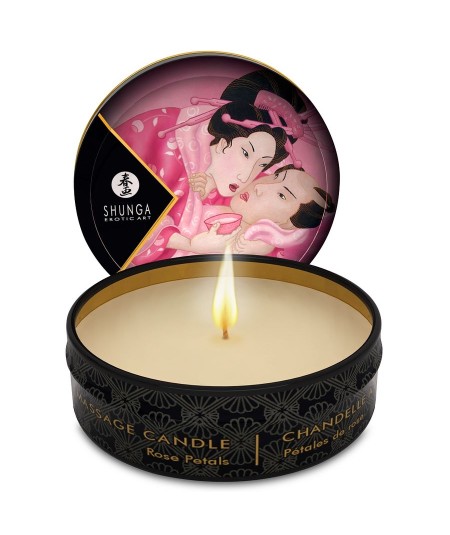 SHUNGA MINI CARESS BY CANDELIGHT VELA MASAJE ROSAS 30ML