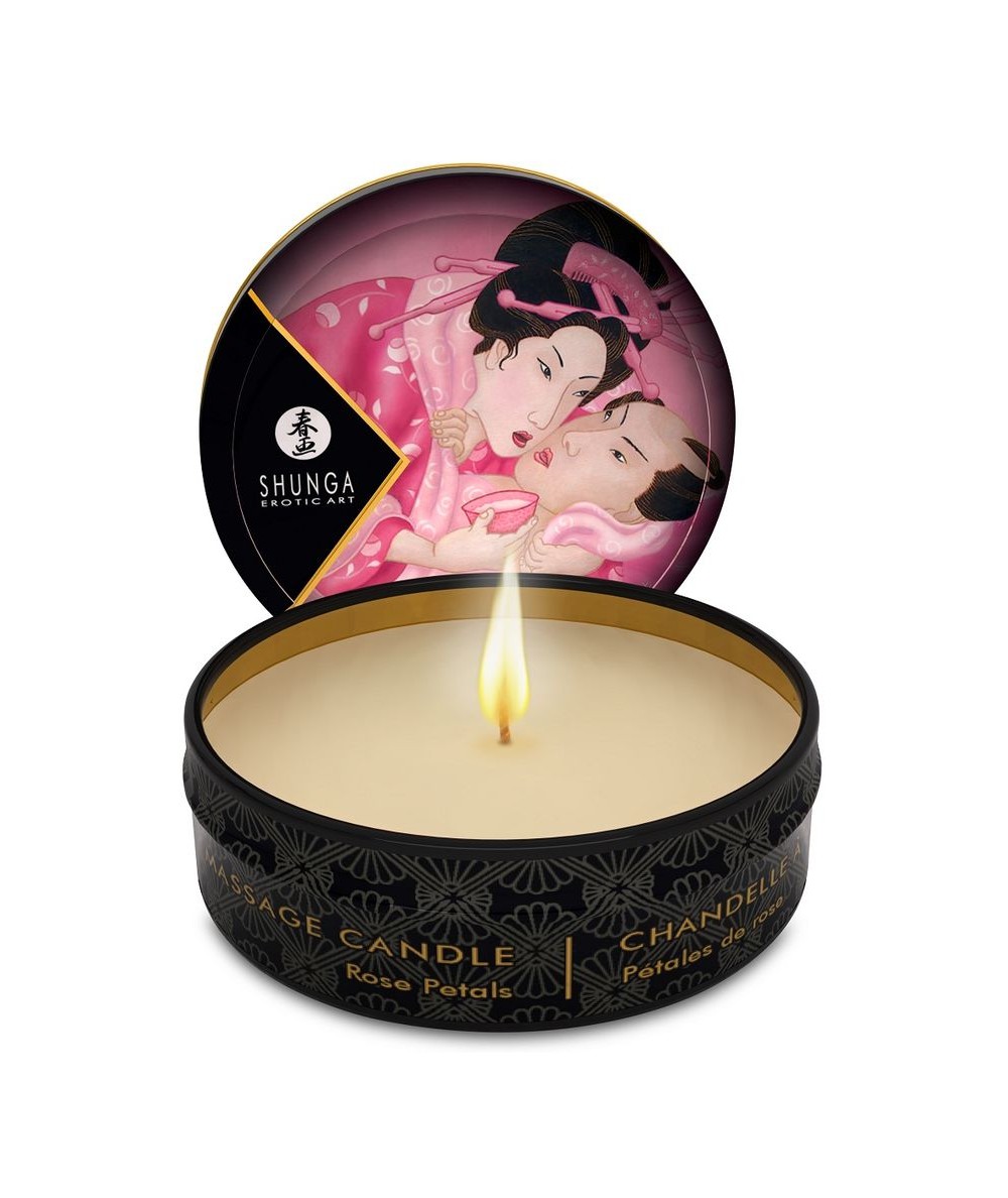 SHUNGA MINI CARESS BY CANDELIGHT VELA MASAJE ROSAS 30ML